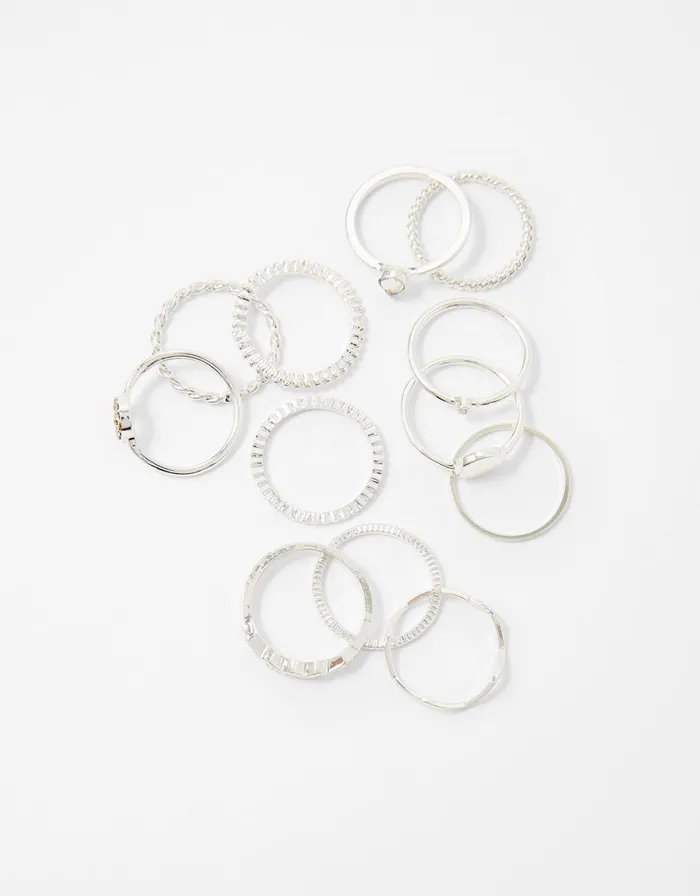 Accessorize Simple Ring Multipack Silver Silver Women Rings