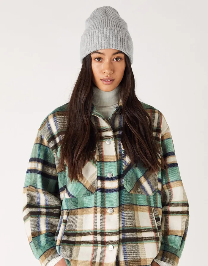 Accessorize Soho Knit Beanie Hat Light Grey Women Hats