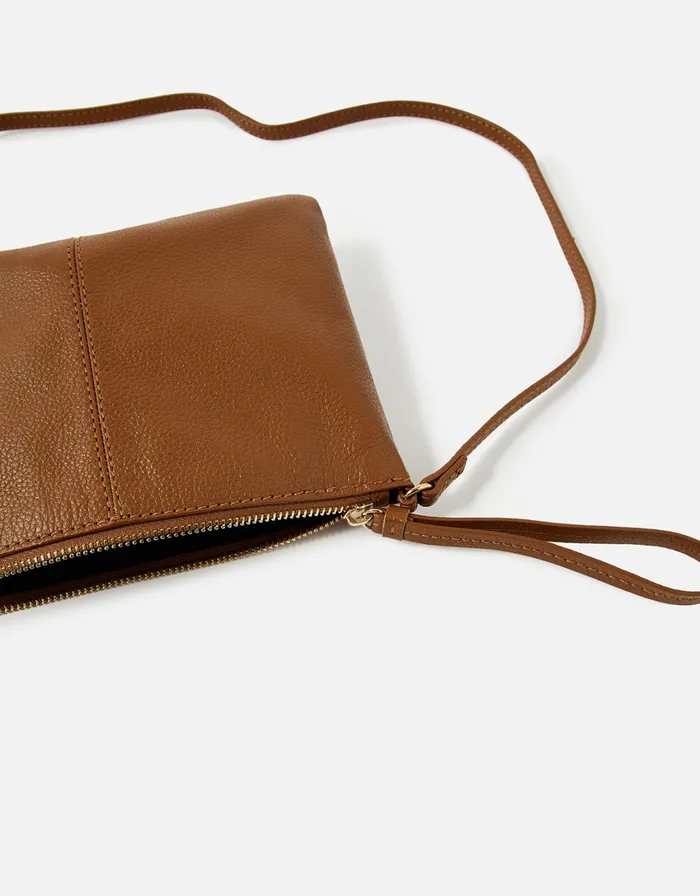 Accessorize Sophie Leather Cross Body Tan Tan Women Leather Bags