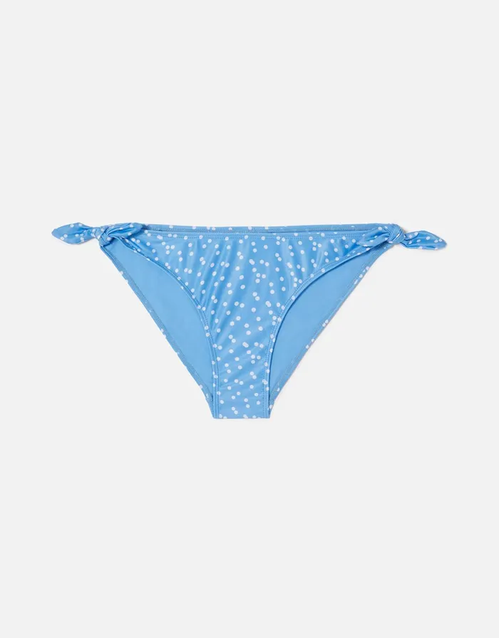 Accessorize Spot Tie Side Bikini Bottoms Blue Blue Women Bikinis