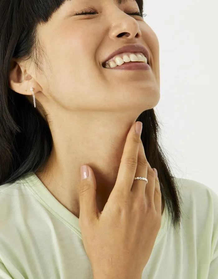 Accessorize Sterling Silver Disc Band Ring Silver St Silver Women Rings