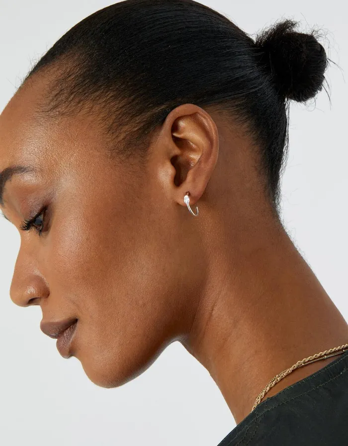 Accessorize Sterling Silver Knot Hoop Earrings Women Earrings