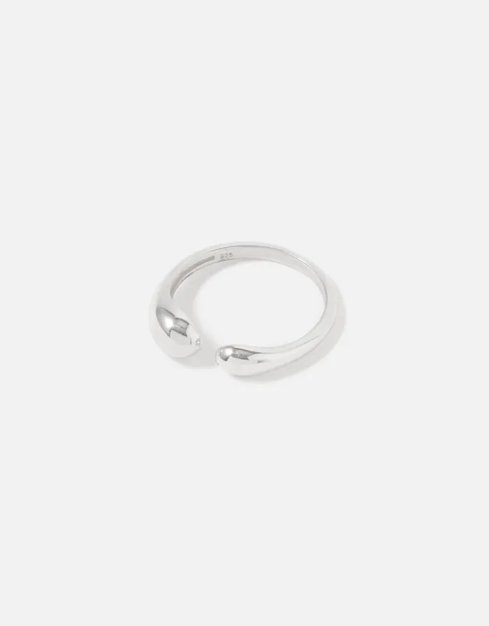 Accessorize Sterling Silver Molten Wrap Ring Silver St Silver Women Rings
