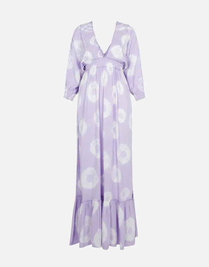 Accessorize Tie Dye Maxi Dress Purple Lilac Women Dresses
