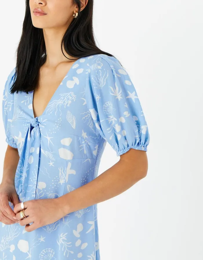 Accessorize TieFront Shoreline Mini Dress Blue Blue Women Dresses