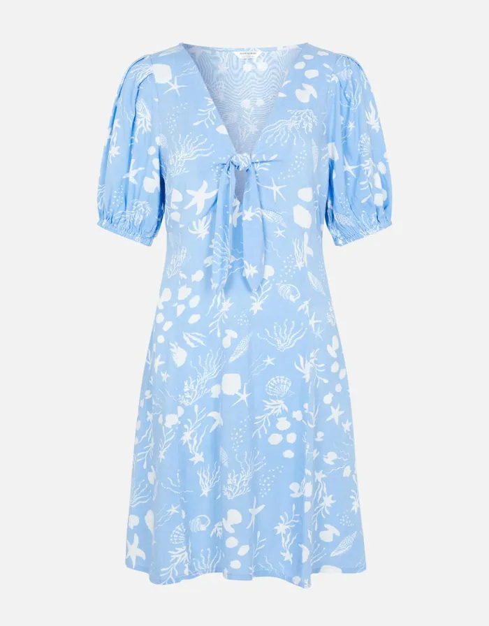 Accessorize TieFront Shoreline Mini Dress Blue Blue Women Dresses