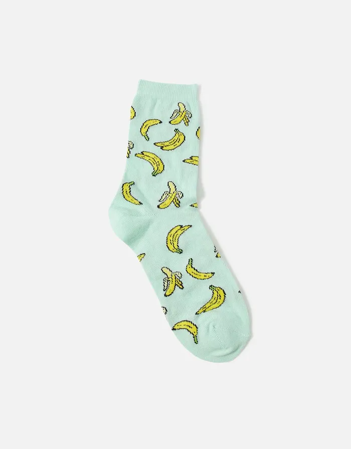 Accessorize Totally Bananas AllOver Socks Green Green Women Socks and Tights