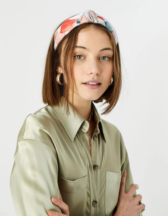 Accessorize Watercolour Print Wide Knot Headband Women Headbands