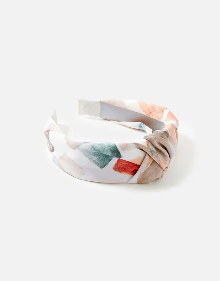 Accessorize Watercolour Print Wide Knot Headband Women Headbands