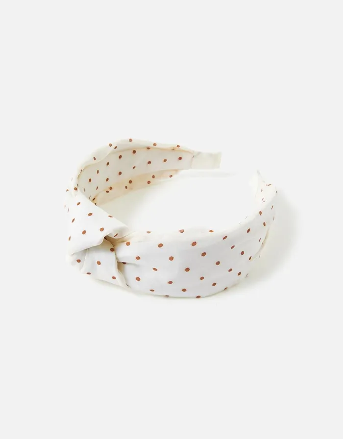 Accessorize Wide Knot Spot Print Headband Women Headbands