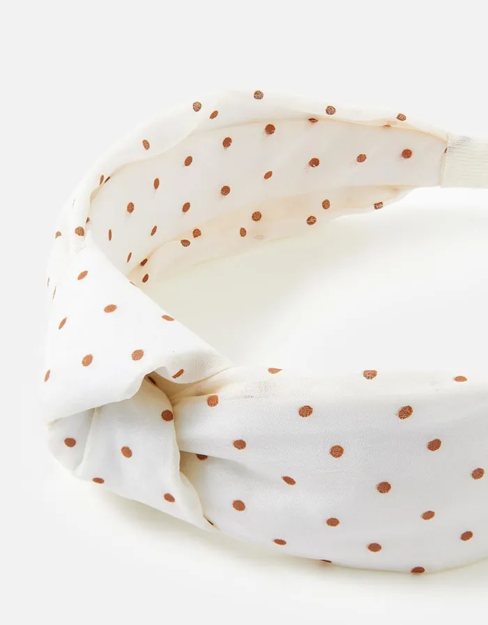 Accessorize Wide Knot Spot Print Headband Women Headbands
