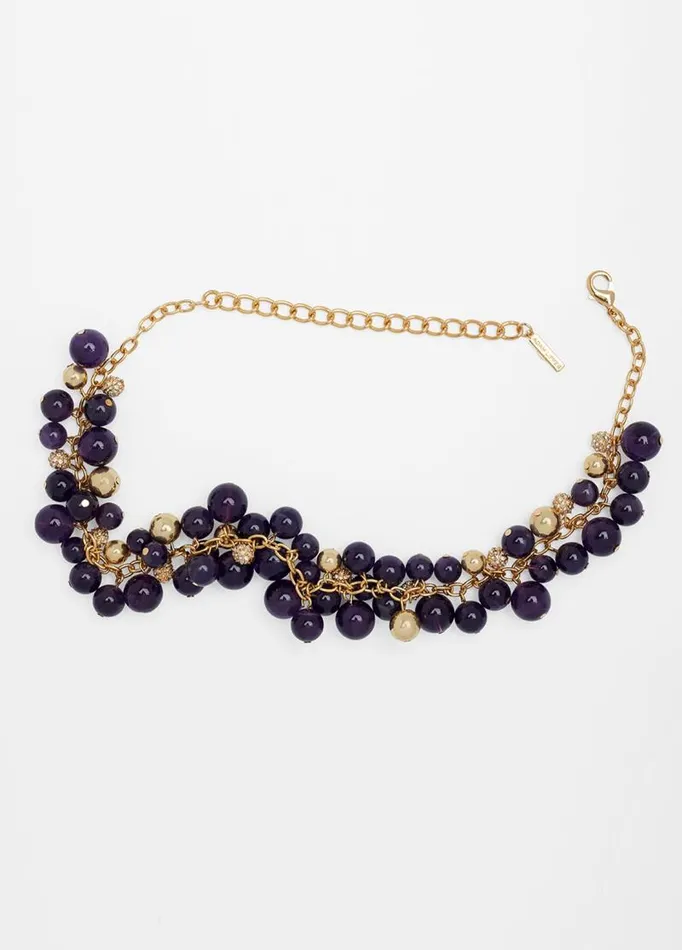Adam Lippes Necklaces Semi Precious Bead Cluster Necklace Amethyst 8211 Women