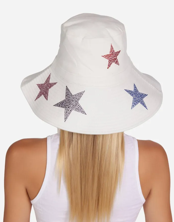 Adina Color Crystal Multi Stars White Women039s Lauren Moshi Hats