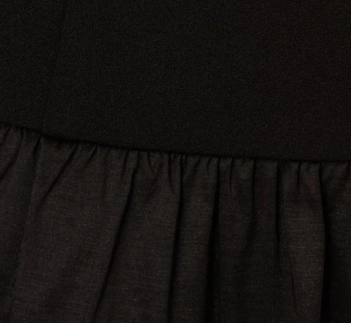 Adrianna Papell Day Dresses Crepe And Taffeta Drop Waist Short Dress In Black 8211 Women