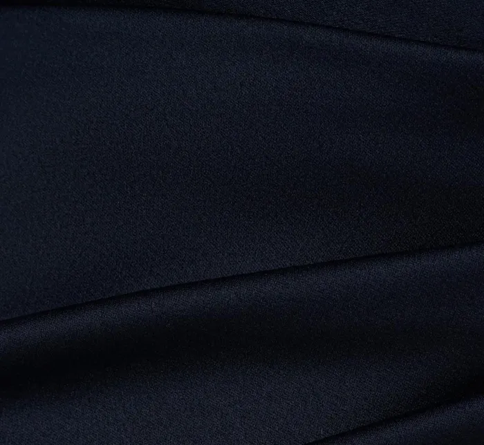 Adrianna Papell Day Dresses Satin Crepe Three Quarter Sleeve Jumpsuit With Buckle Waist In Dark Navy 8211 Women