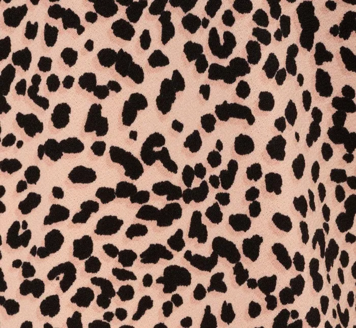 Adrianna Papell Tops and Blouses Printed V Neck Top With Cuffed Three Quarter Sleeves In Tan Shadow Leopard 8211 Women