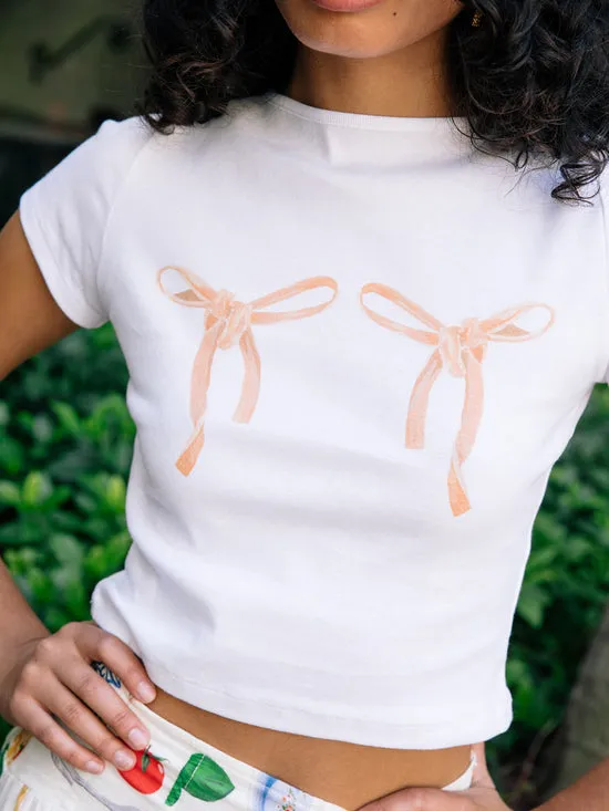 Alex Tee Pasta Bows Tops Lisa Says Gah Women