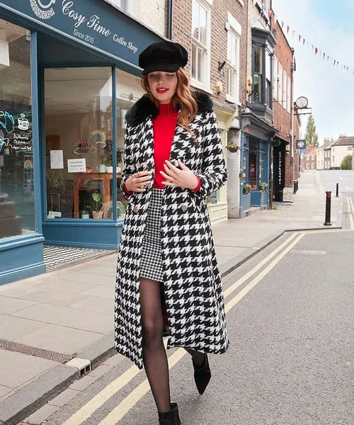 Apparel Darling Dogstooth Coat Black White Coats and Jackets Joebrowns Apparel Darling Dogstooth Coat Black White Coats and Jackets Joebrowns