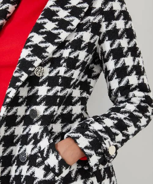 Apparel Darling Dogstooth Coat Black White Coats and Jackets Joebrowns Apparel Darling Dogstooth Coat Black White Coats and Jackets Joebrowns