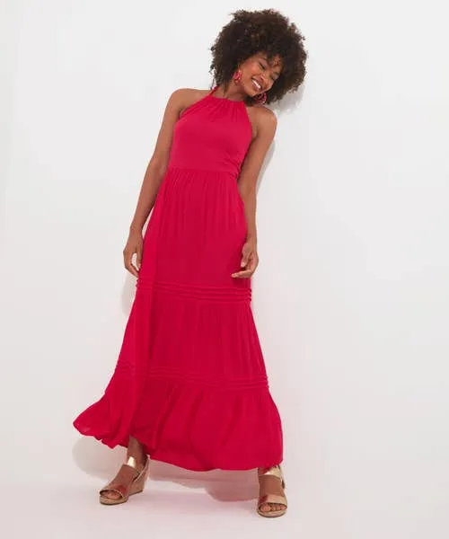 Apparel Halle Halter Neck Dress Pink Dresses Joebrowns