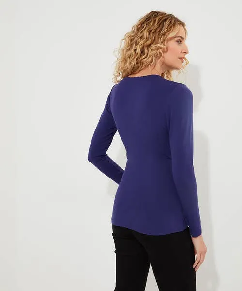 Apparel Joebrowns Forever Free Wrap Top Purple Tops Tunics and Blouses Apparel Joebrowns Forever Free Wrap Top Purple Tops Tunics and Blouses