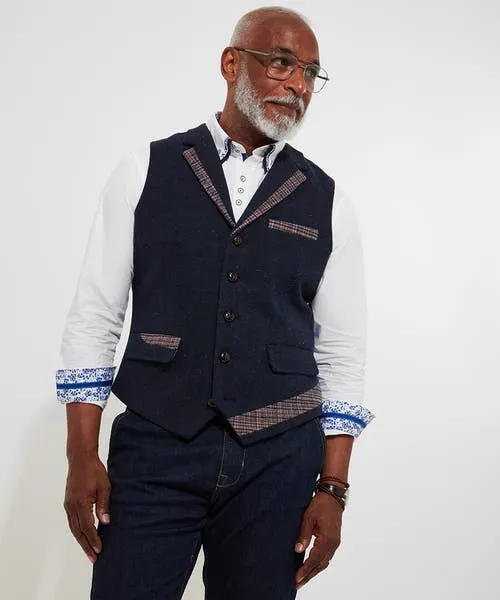 Apparel Joebrowns Mix It Up Waistcoat Blue Coats and Jackets