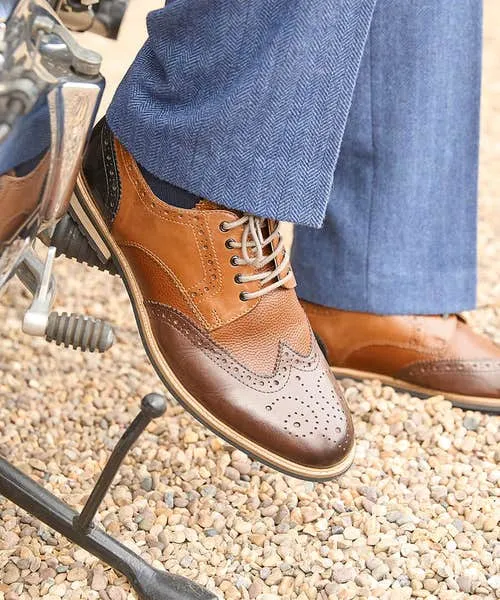 Apparel Savile Mixed Leather Brogues Tan Multi Shoes Boots and Trainers Joebrowns Apparel Savile Mixed Leather Brogues Tan Multi Shoes Boots and Trainers Joebrowns