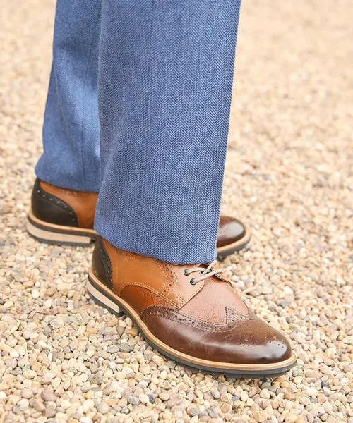 Apparel Savile Mixed Leather Brogues Tan Multi Shoes Boots and Trainers Joebrowns Apparel Savile Mixed Leather Brogues Tan Multi Shoes Boots and Trainers Joebrowns