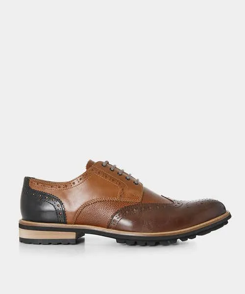 Apparel Savile Mixed Leather Brogues Tan Multi Shoes Boots and Trainers Joebrowns Apparel Savile Mixed Leather Brogues Tan Multi Shoes Boots and Trainers Joebrowns