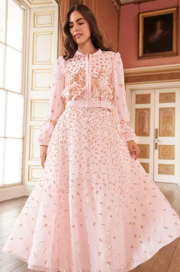 Autumn Leaves Ballerina Skirt Pink Women Needle and Thread Skirts