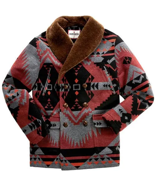 Aztec Fur Collar Coat Multi Apparel Coats and Jackets Joebrowns Aztec Fur Collar Coat Multi Apparel Coats and Jackets Joebrowns