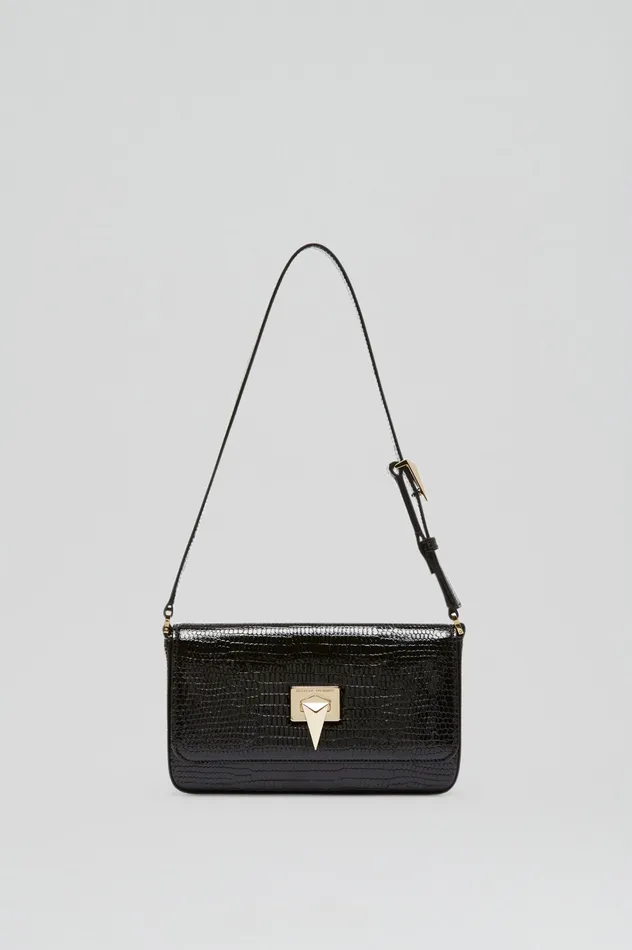 Bags Scanlan Theodore Women EMBOSSED SLIM BAG BLACK Bags Scanlan Theodore Women EMBOSSED SLIM BAG BLACK