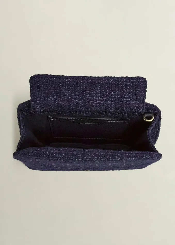 Bags Women HOBBS Milan Tweed Clutch Bag Midnight
