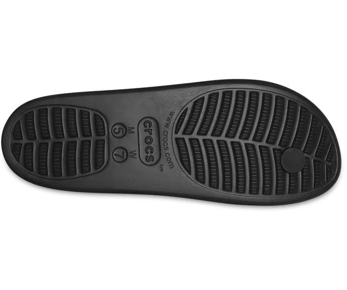 Baya Platform Flip Black Women Crocs Slides