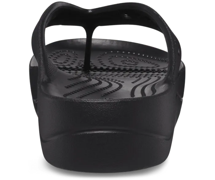 Baya Platform Flip Black Women Crocs Slides