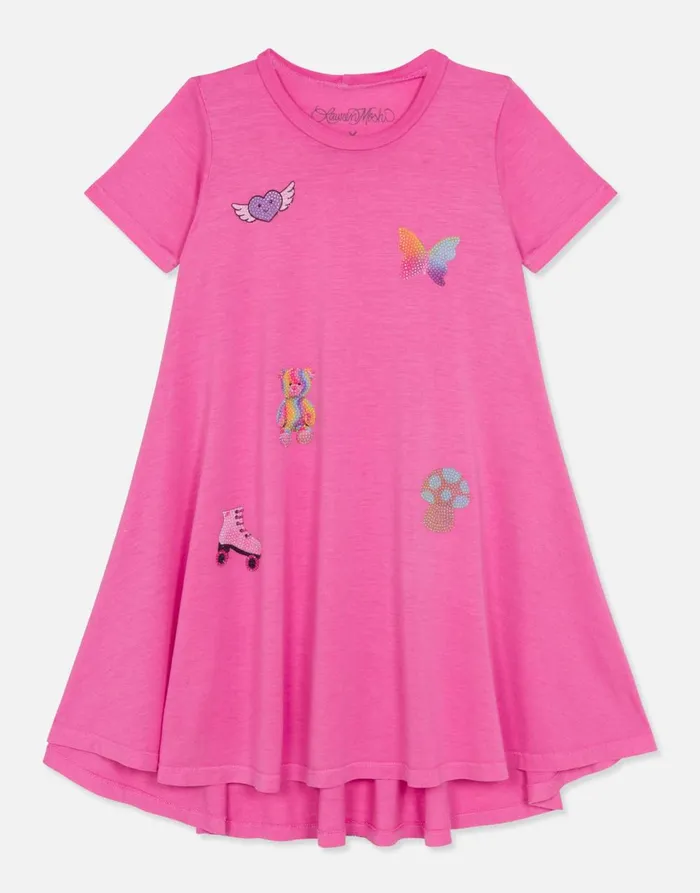 Beauty Allover Sticker Beans Party Pink Women039s Lauren Moshi Dresses Beauty Allover Sticker Beans Party Pink Women039s Lauren Moshi Dresses