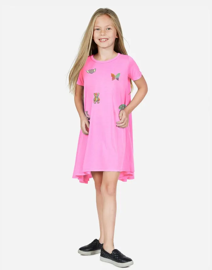 Beauty Allover Sticker Beans Party Pink Women039s Lauren Moshi Dresses Beauty Allover Sticker Beans Party Pink Women039s Lauren Moshi Dresses