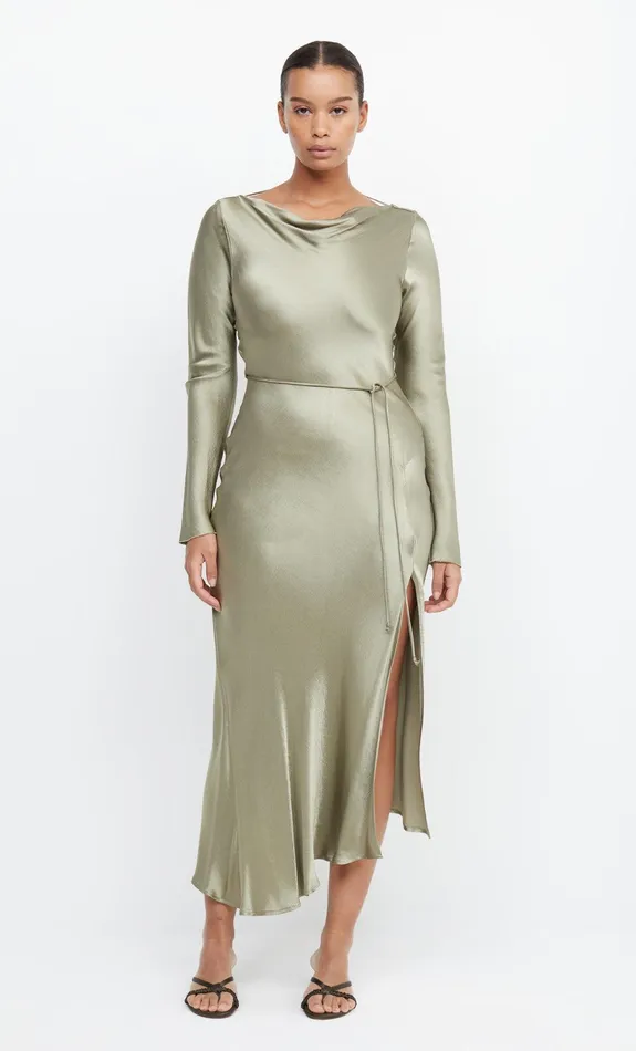 Bec Bridge Bridesmaid Dresses Women MOON DANCE LONG SLEEVE MAXI DRESS 8211 SAGE