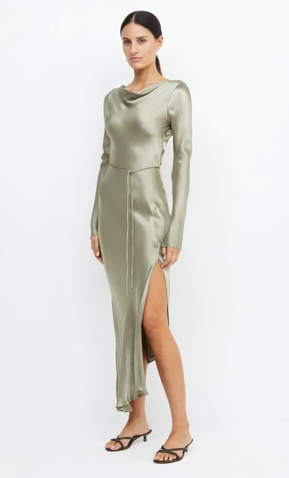 Bec Bridge Bridesmaid Dresses Women MOON DANCE LONG SLEEVE MAXI DRESS 8211 SAGE