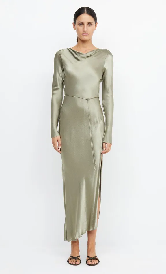 Bec Bridge Bridesmaid Dresses Women MOON DANCE LONG SLEEVE MAXI DRESS 8211 SAGE