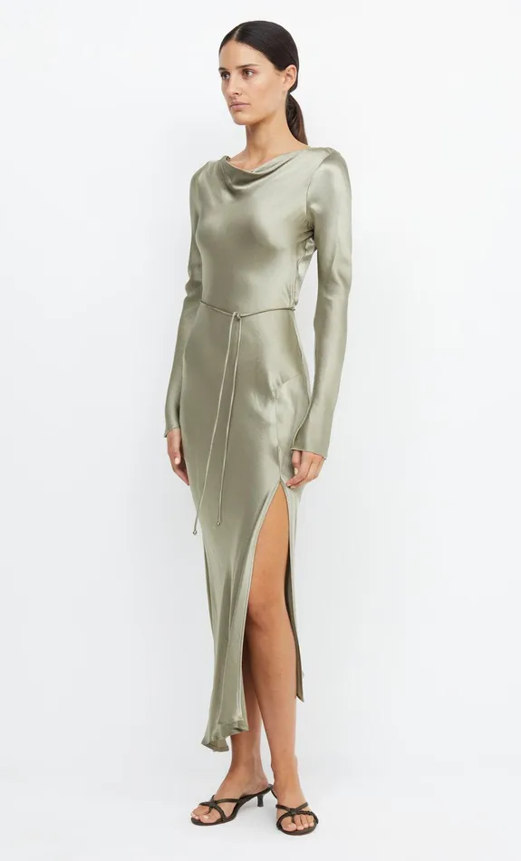 Bec Bridge Bridesmaid Dresses Women MOON DANCE LONG SLEEVE MAXI DRESS 8211 SAGE