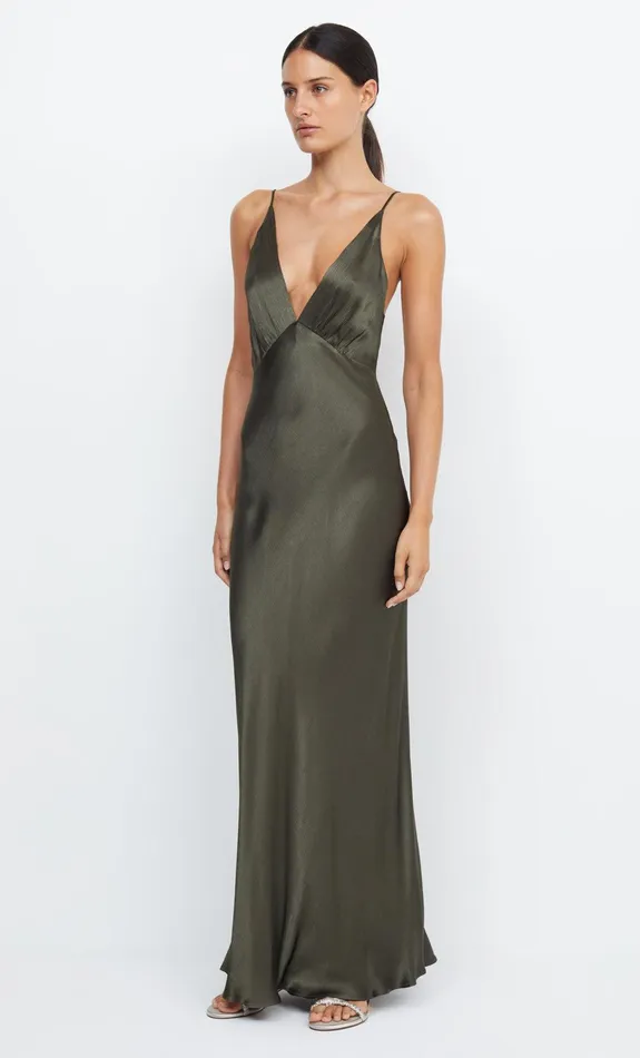 Bec Bridge Bridesmaid Dresses Women MOON DANCE V MAXI DRESS 8211 DARK WILLOW