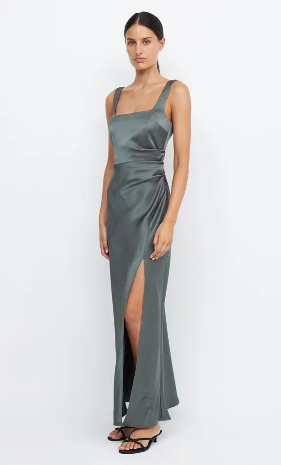 Bec Bridge Bridesmaid Dresses Women THE DREAMER SQUARE NECK DRESS 8211 DARK WILLOW