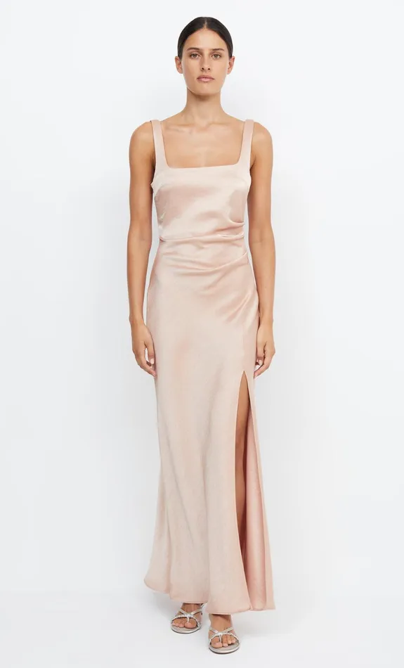 Bec Bridge Bridesmaid Dresses Women THE DREAMER SQUARE NECK DRESS 8211 ROSE GOLD