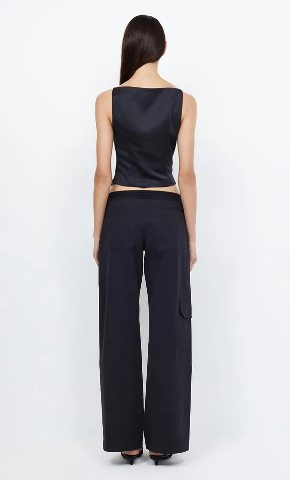 Bec Bridge Cropped Women JONES BOATNECK TOP 8211 BLACK