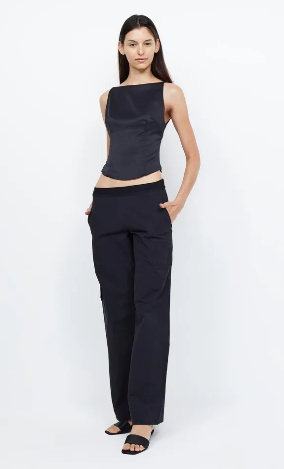 Bec Bridge Cropped Women JONES BOATNECK TOP 8211 BLACK