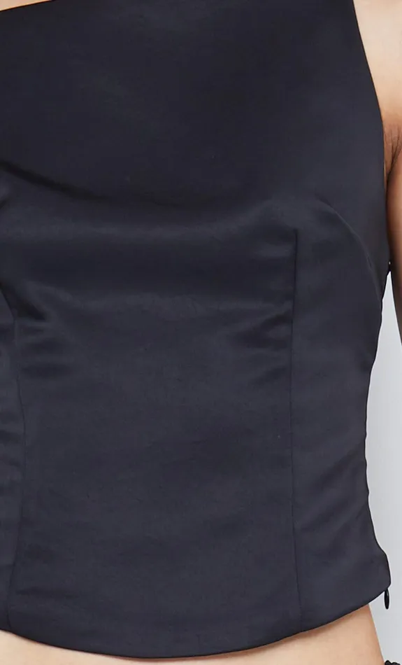 Bec Bridge Cropped Women JONES BOATNECK TOP 8211 BLACK