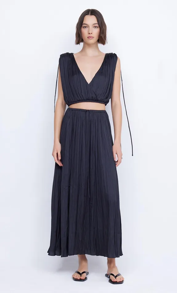 Bec Bridge Cropped Women LOUANN WRAP TOP 8211 BLACK