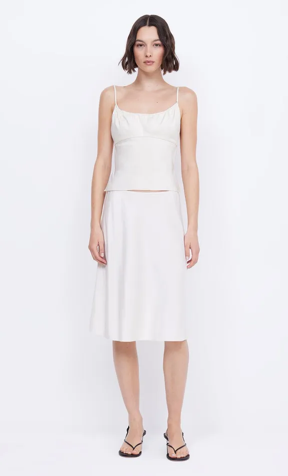 Bec Bridge Cropped Women MARI LOU GATHERED CAMI 8211 CREAM