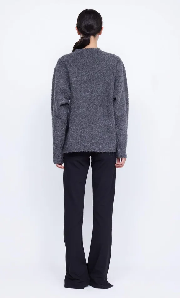 Bec Bridge Long Sleeve Women BRICE KNIT JUMPER 8211 CHARCOAL